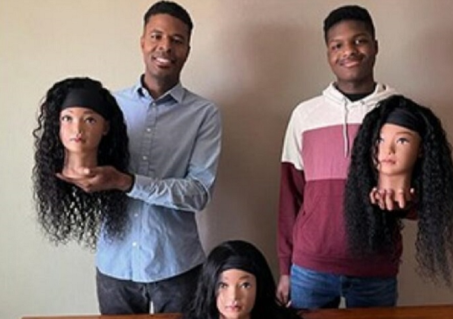 Father and son now first Black male owners of wig and extension line